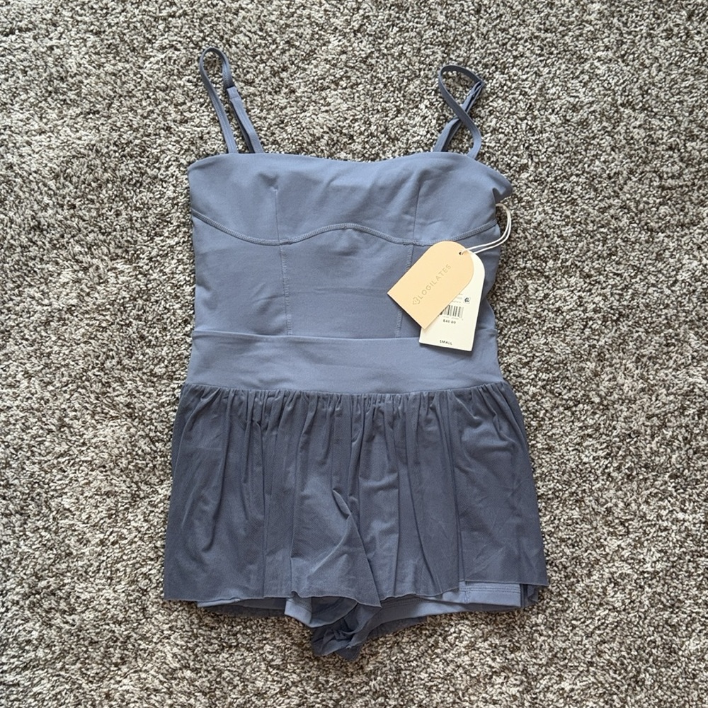 Blogilates Barre Romper NWT Steel Blue 🩵